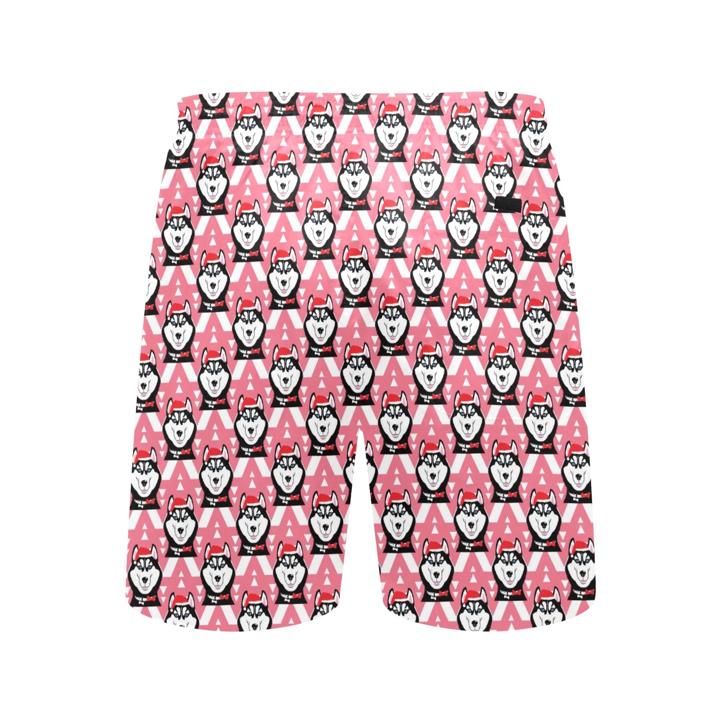 Siberian Huskies Christmas Themed Print Design LKS302 Men's Swim Trunks Beach Shorts