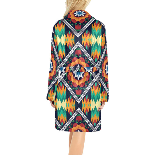 African Kente Women's Fleece Robe