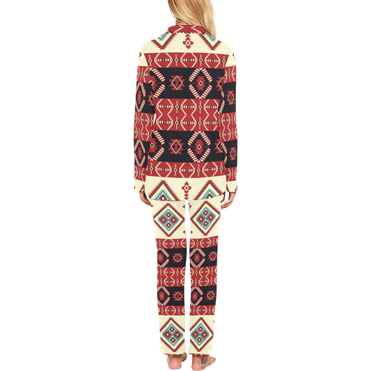 Navajo Pattern Print Design A05 Women's Long Pajama Set