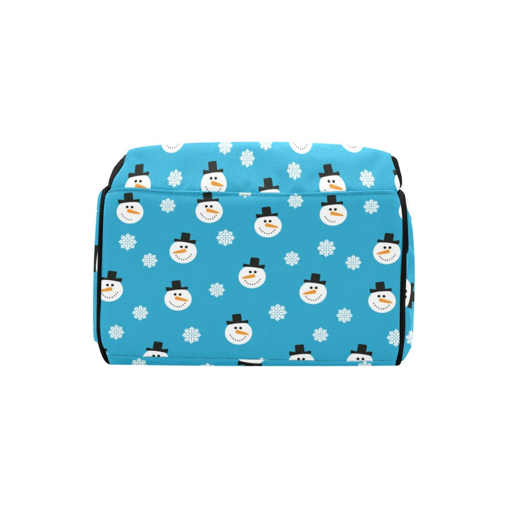Snowman Print Design LKS303 Diaper Bag Backpack