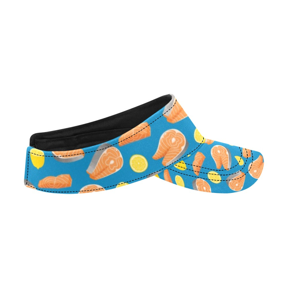 Salmon Steak With Lemon Print Design LKS308 Unisex Sun Visor