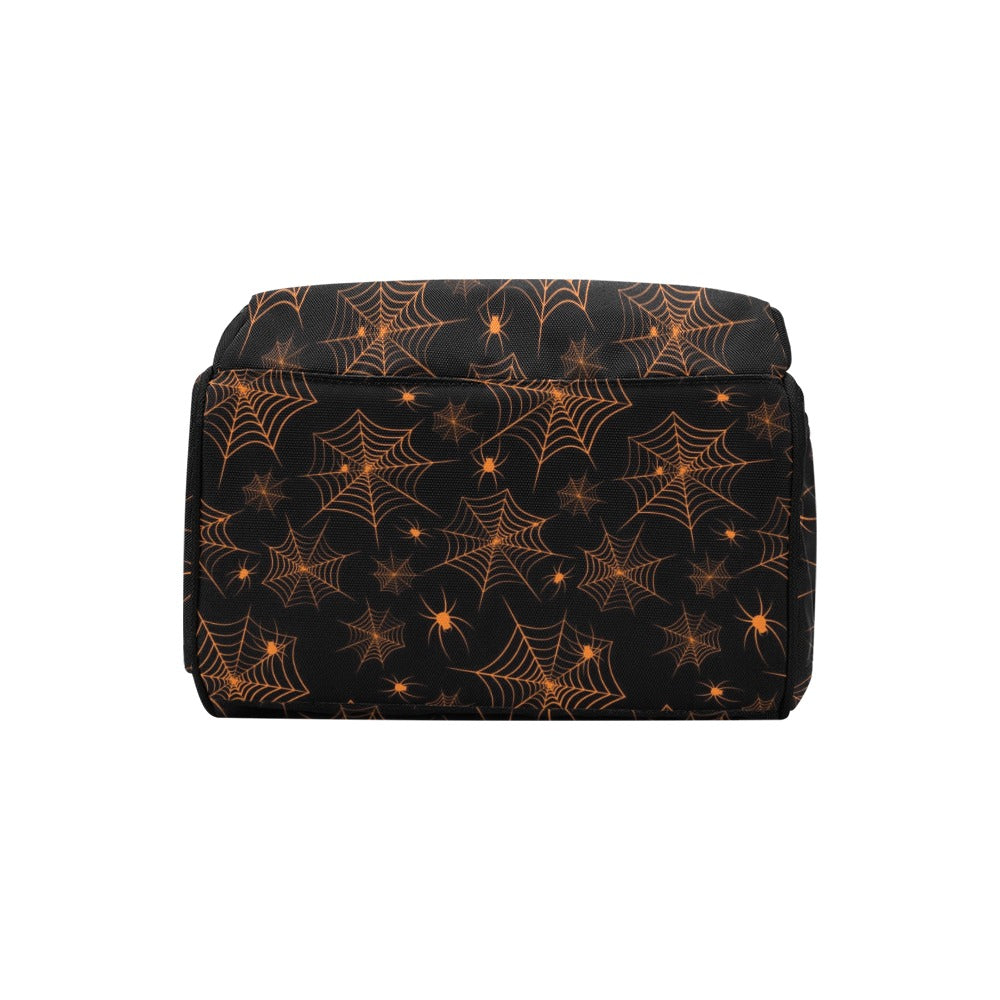 Spider Web Print Design LKS306 Diaper Bag Backpack