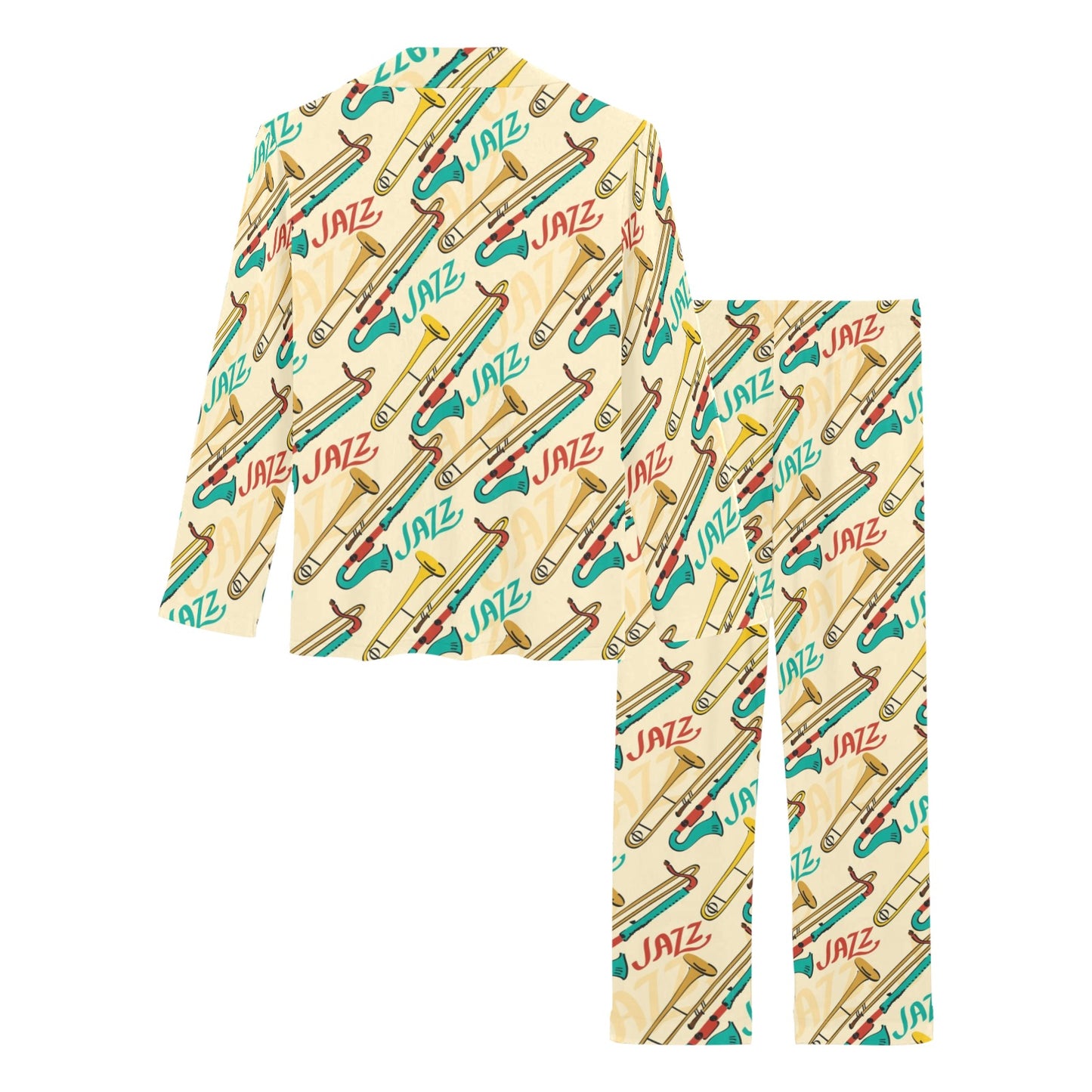 Trombone Pattern Print Design 03 Women's Long Pajama Set
