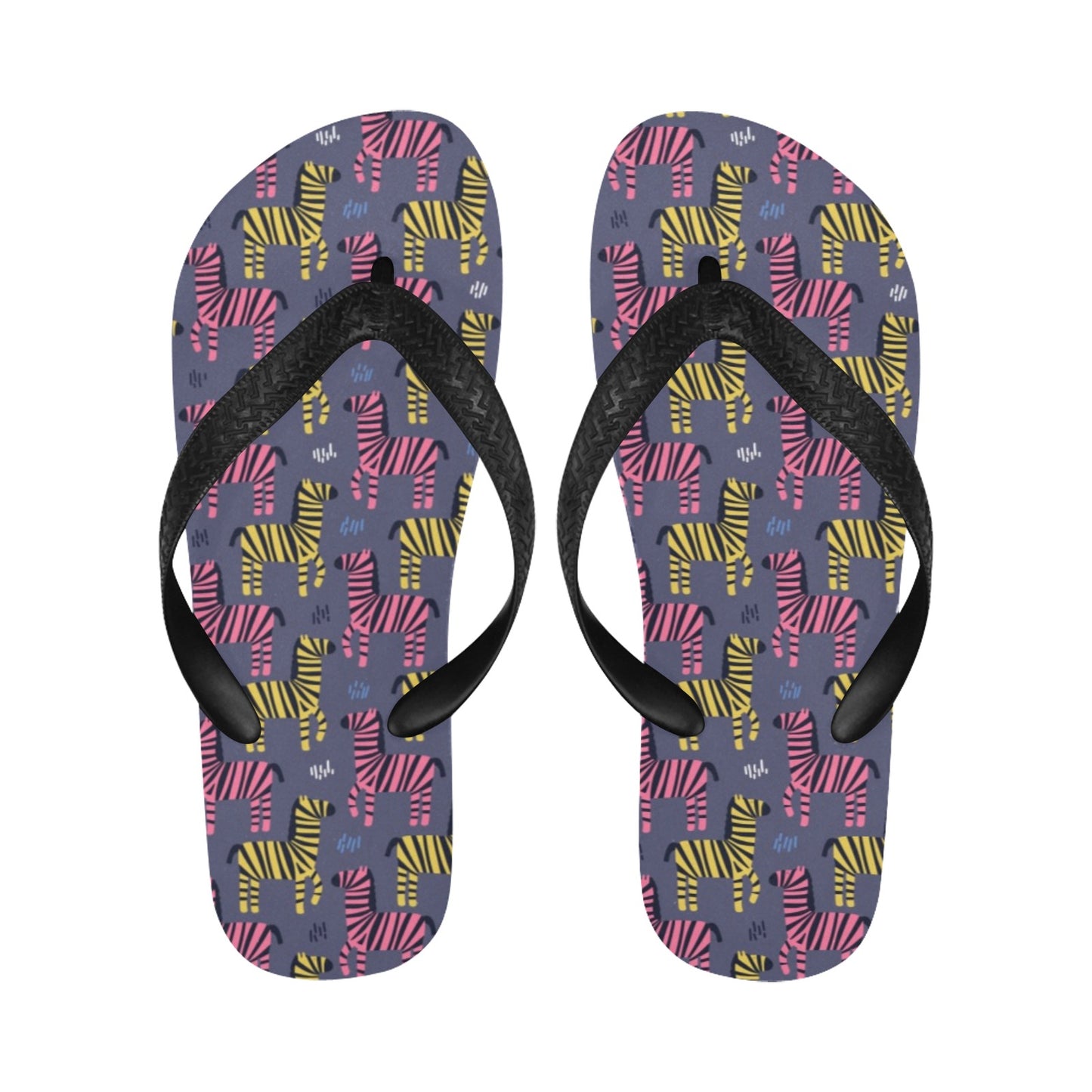 Zebra Print Design LKS303 Flip Flops