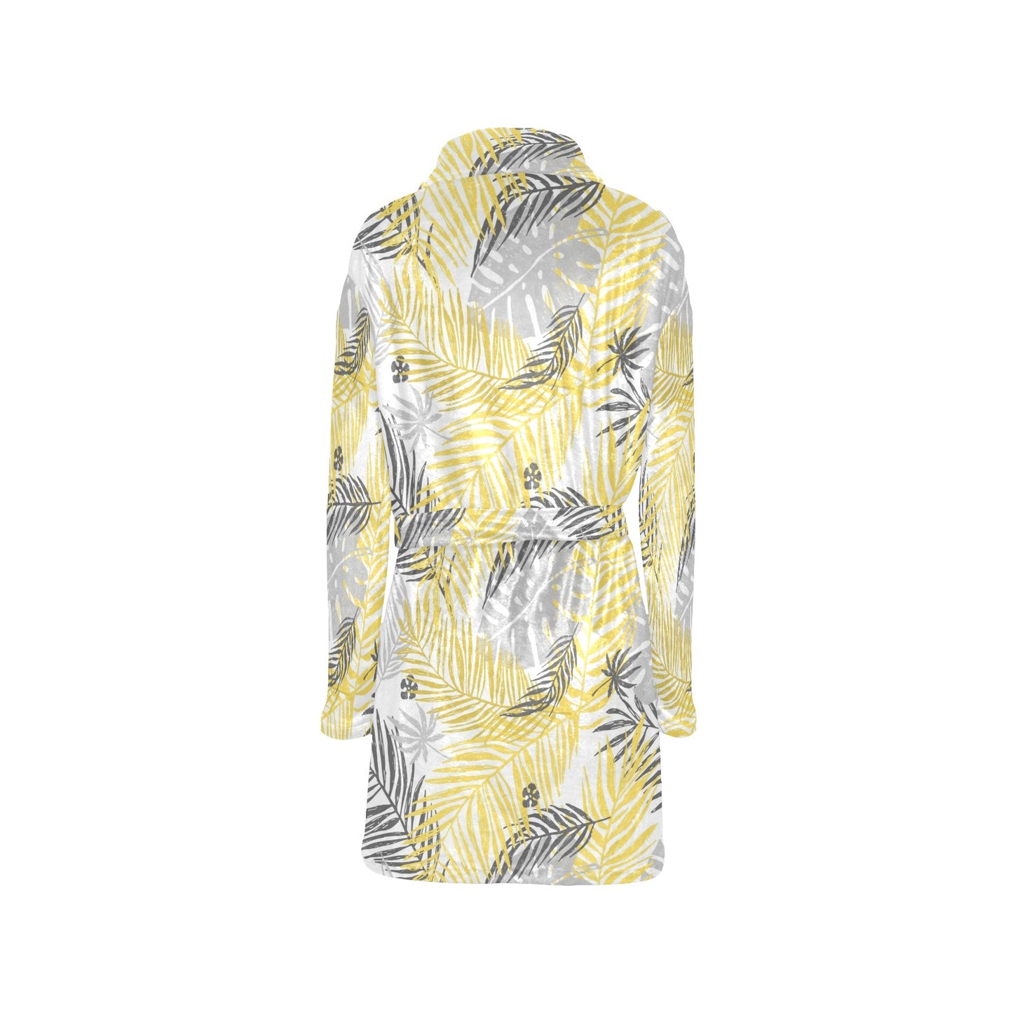 Palm Leaves Pattern Print Design PL012 Women's Fleece Robe