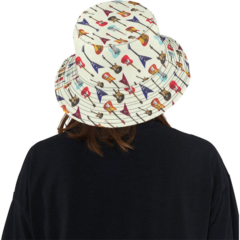 Electric Guitar Print Design LKS404 Unisex Bucket Hat