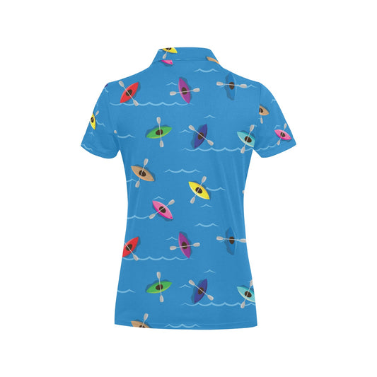 Kayak Pattern Print Design 03 Women's Polo Shirt