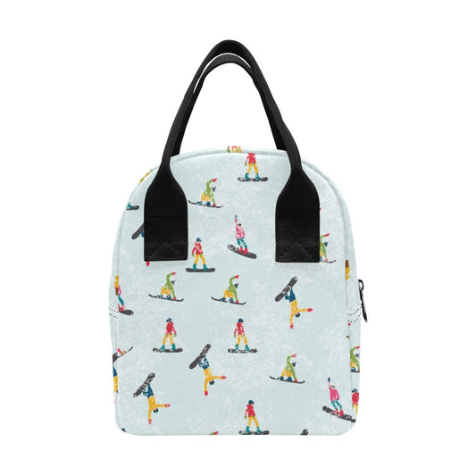 Snowboard Print Design LKS304 Insulated Lunch Bag