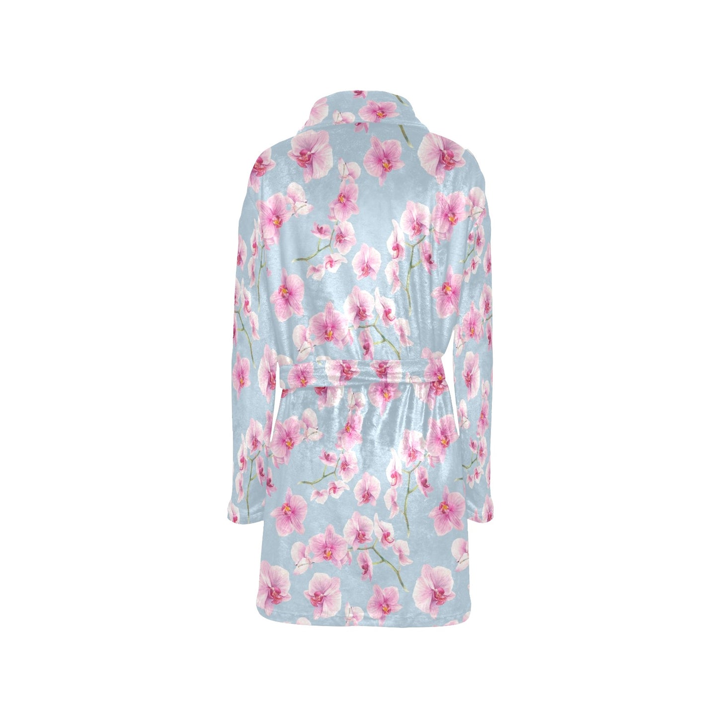Orchid Pink Pattern Print Design OR01 Women's Fleece Robe