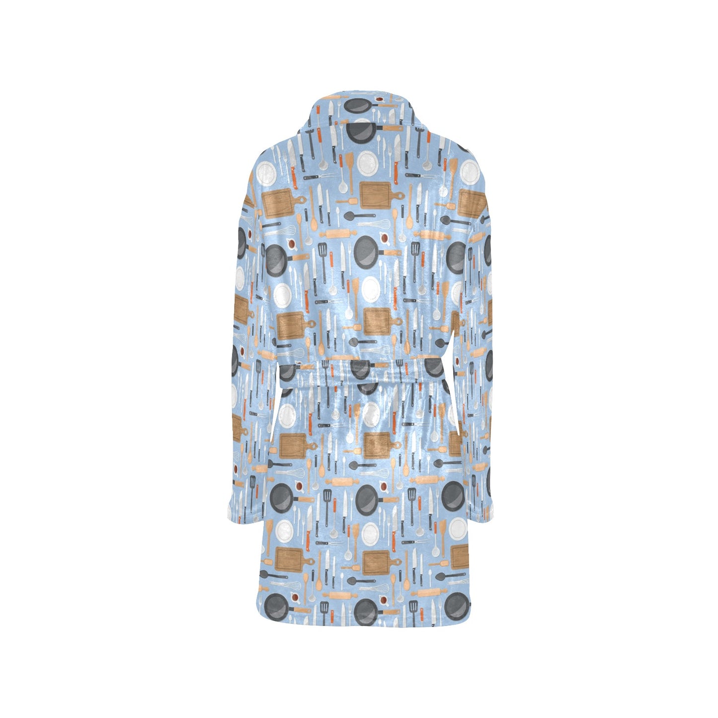 Cooking Kitchen Tools Pattern Print Design 02 Women's Fleece Robe