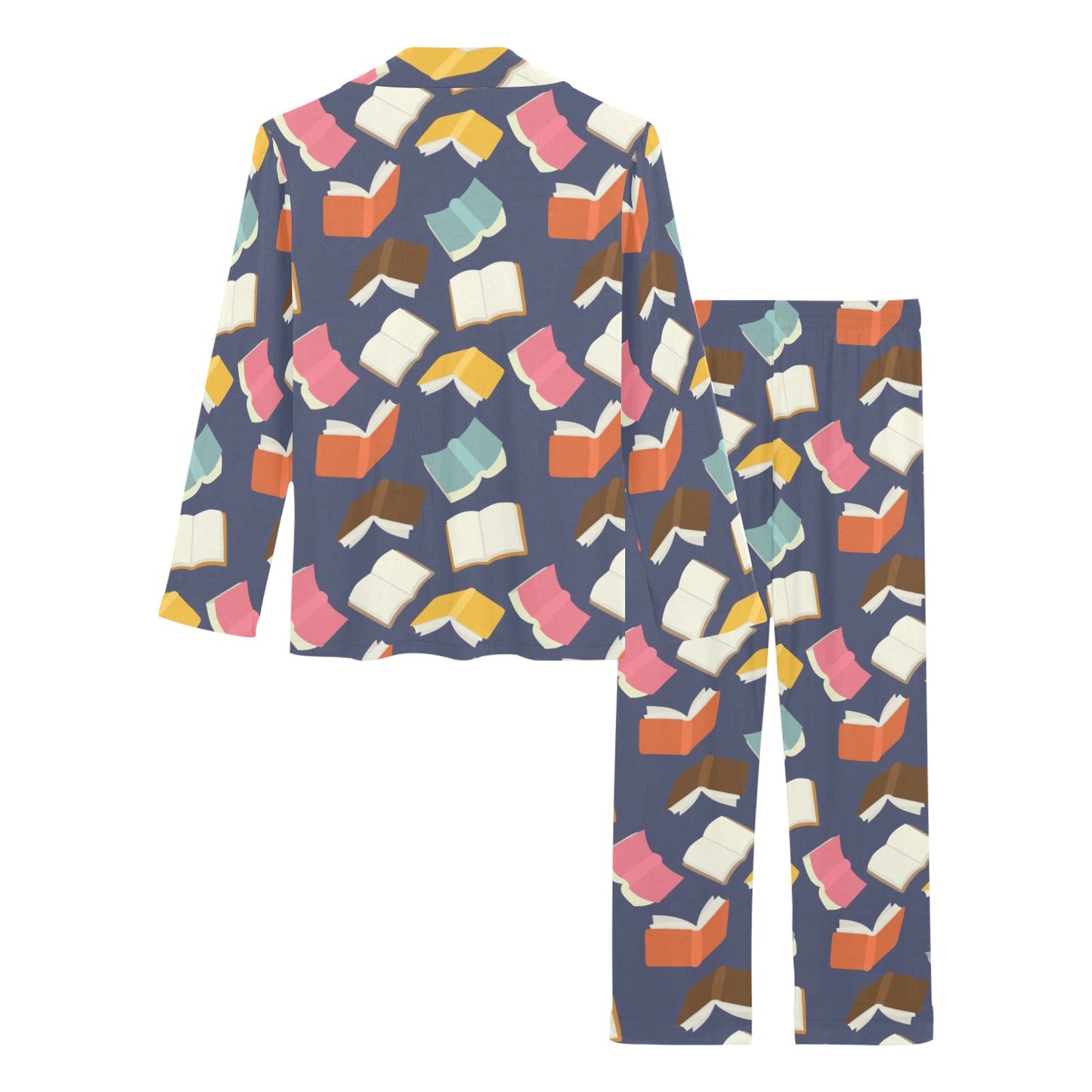 Book Pattern Print Design 01 Women's Long Pajama Set