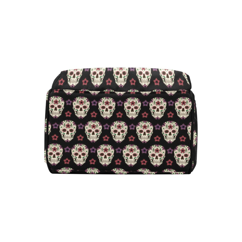Sugar Skull Print Design LKS304 Diaper Bag Backpack