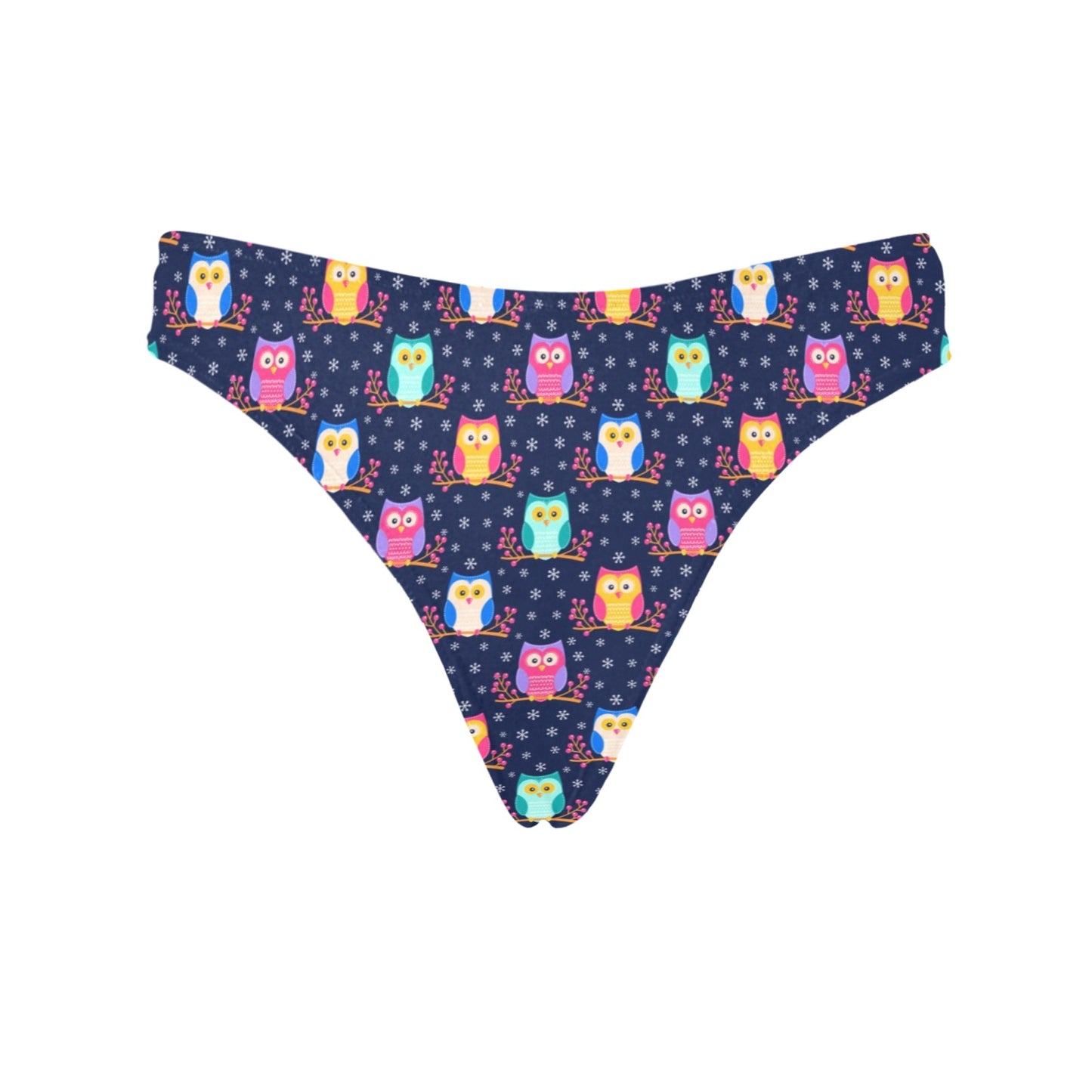 Owl Cute Themed Design Print Women's Thongs