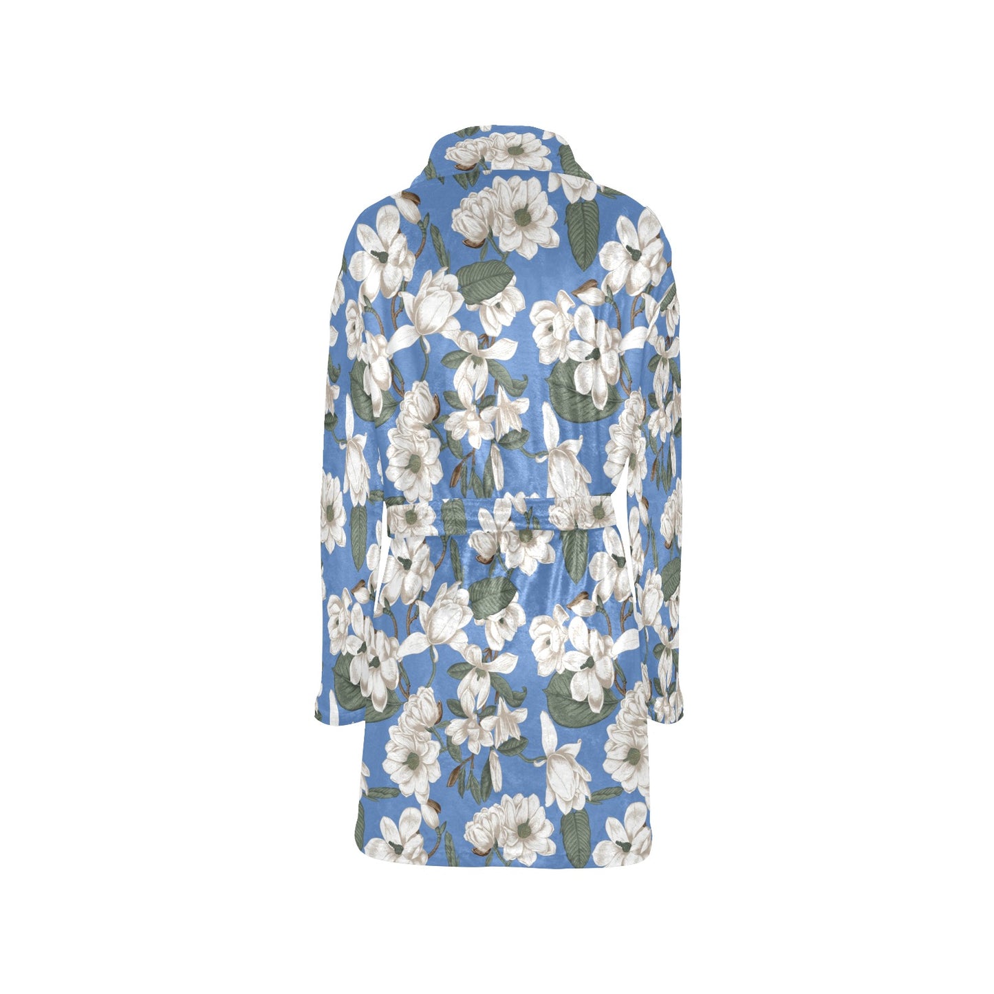 Magnolia Pattern Print Design 01 Women's Fleece Robe