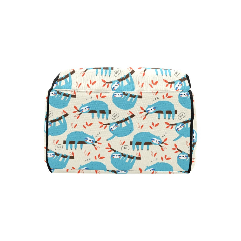 Sloth Print Design LKS3011 Diaper Bag Backpack