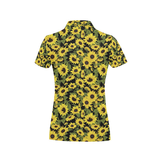 Sunflower Fresh Bright Color Print Women's Polo Shirt
