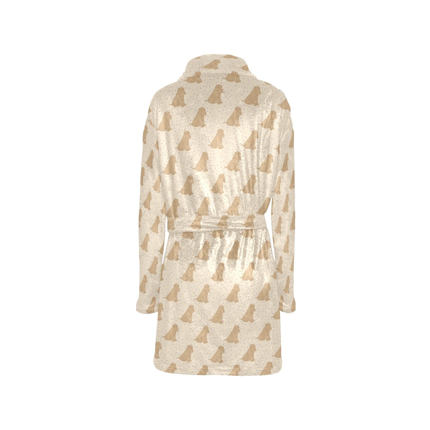 Chinese Shar Pei Pattern Print Design 01 Women's Fleece Robe