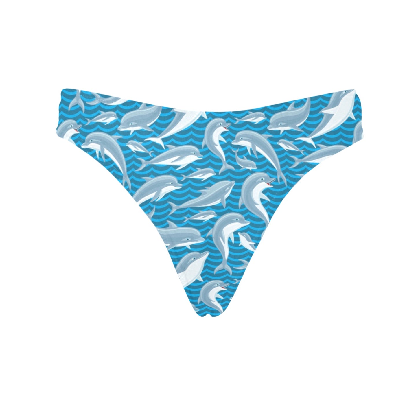 Dolphin Cute Print Pattern Women's Thongs
