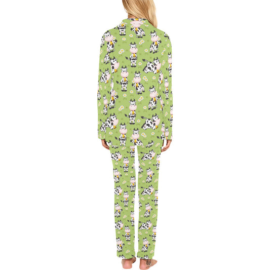 Cattle Print Design LKS401 Women's Long Pajama Set