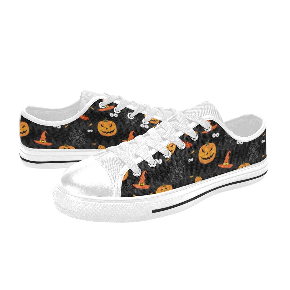 Halloween Print Design LKS405 Women's White Low Top Shoes