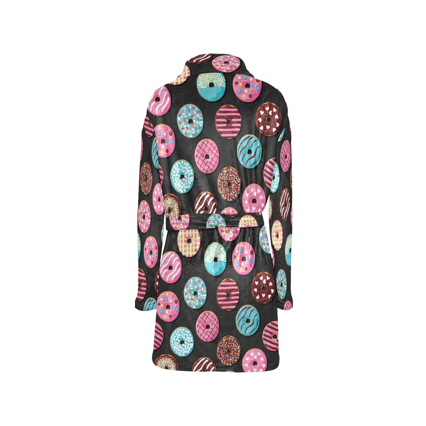 Donut Pattern Print Design DN02 Women's Fleece Robe