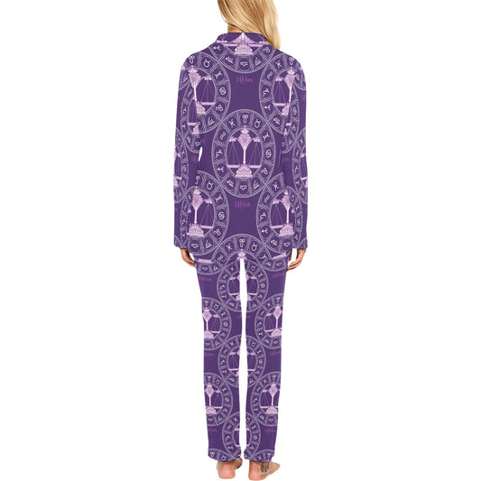 Libra Pattern Print Design 03 Women's Long Pajama Set