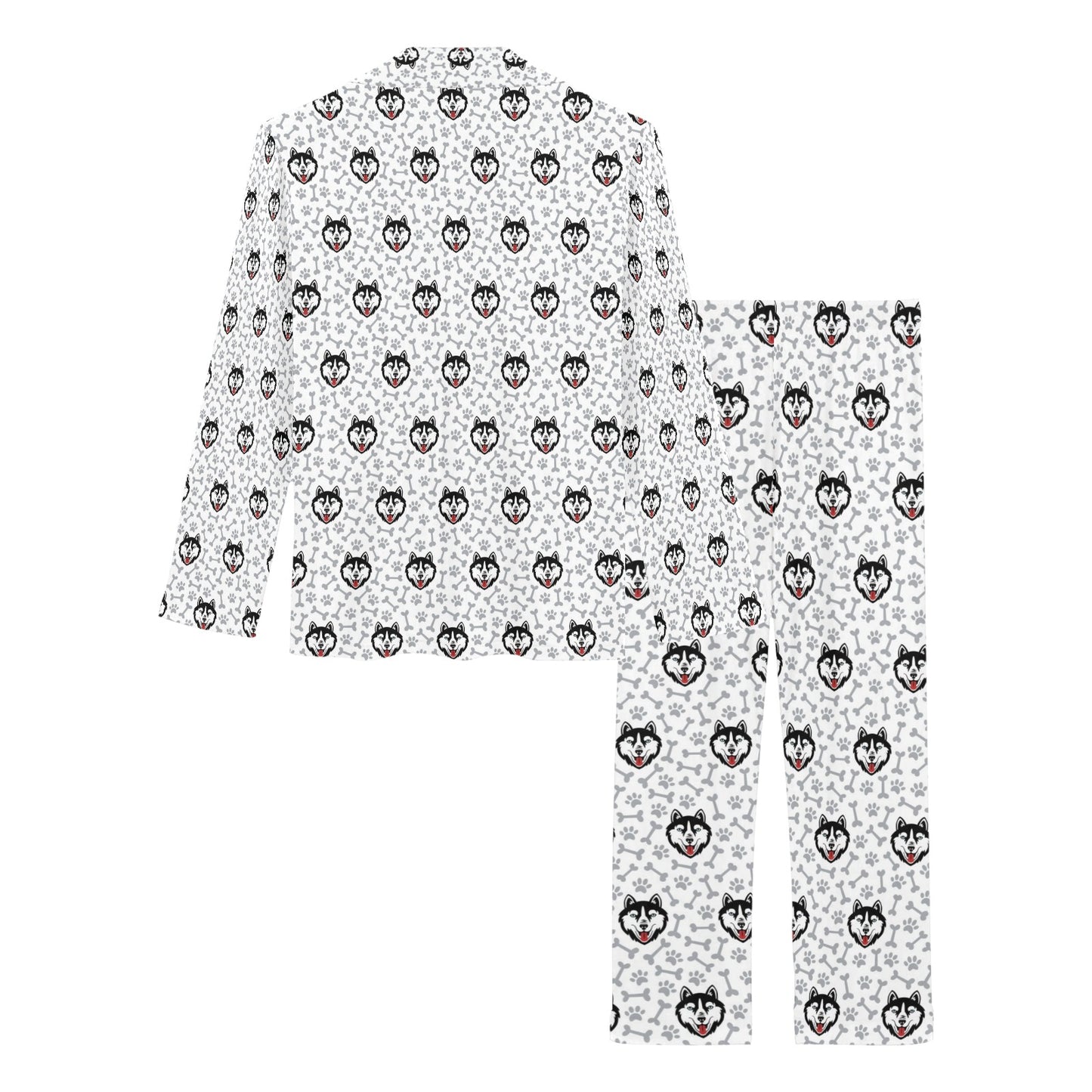 Siberian Huskies Print Design LKS305 Women's Long Pajama Set