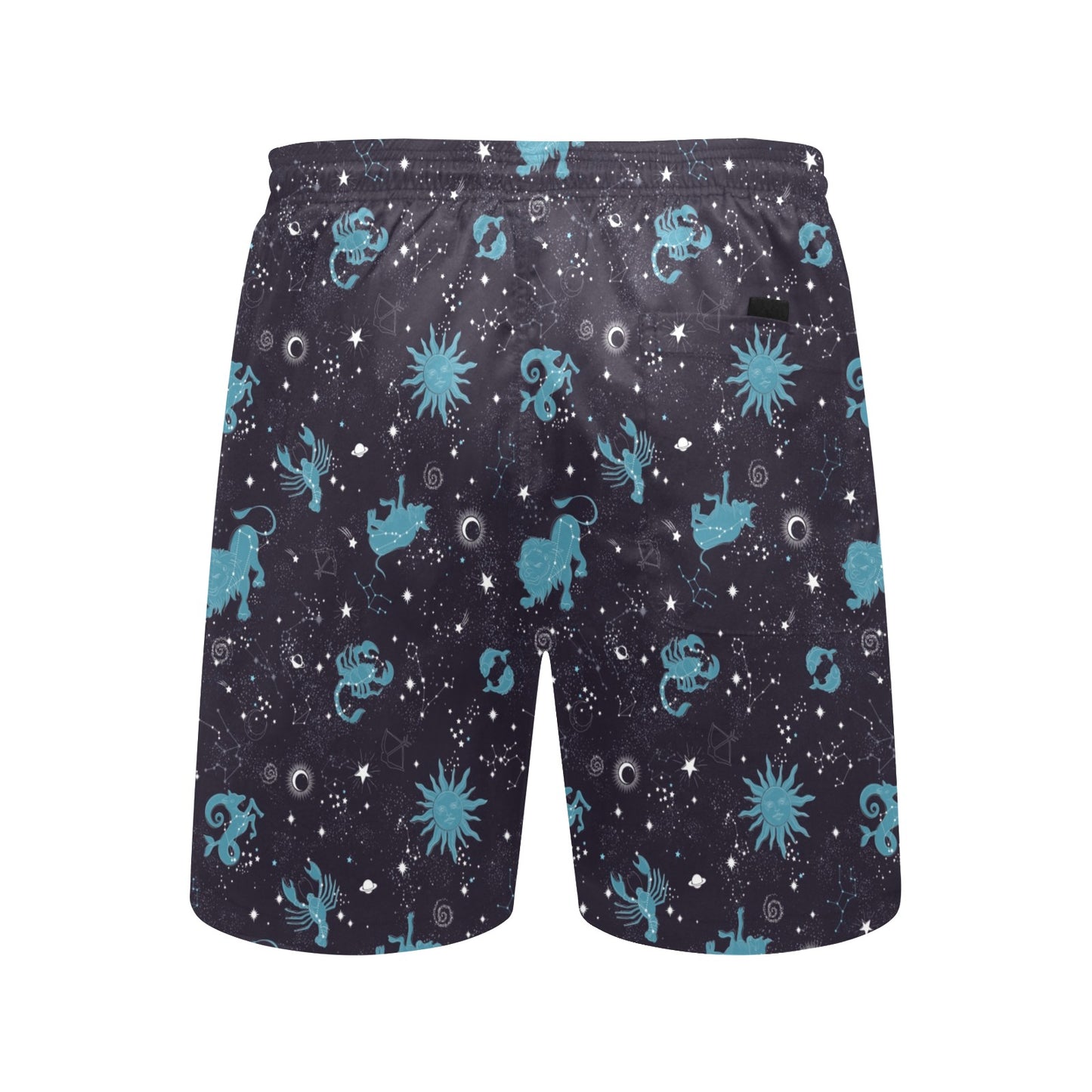 Zodiac Print Design LKS303 Men's Swim Trunks Beach Shorts