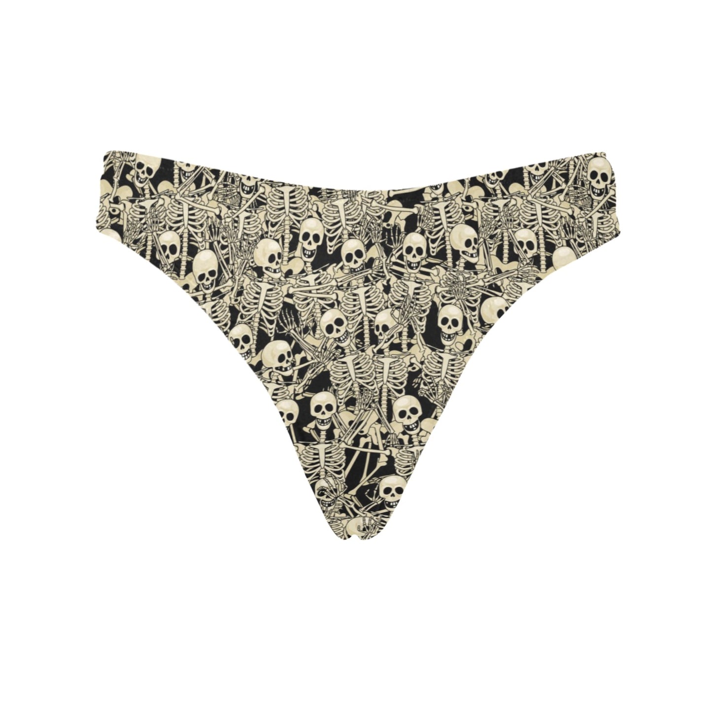 Skeleton Design Print Women's Thongs