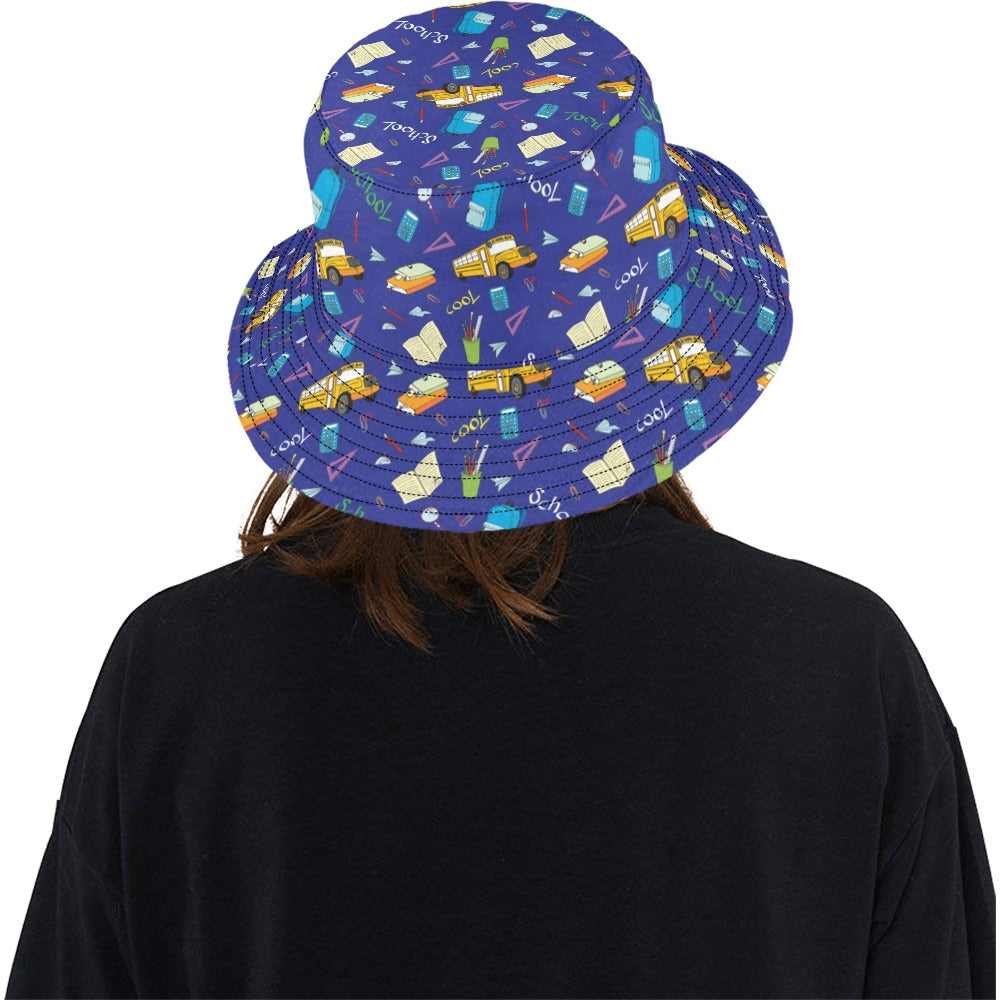 School Bus Print Design LKS307 Unisex Bucket Hat