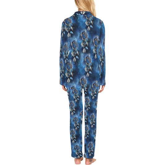 Eagles Dream Catcher Themed Women's Long Pajama Set