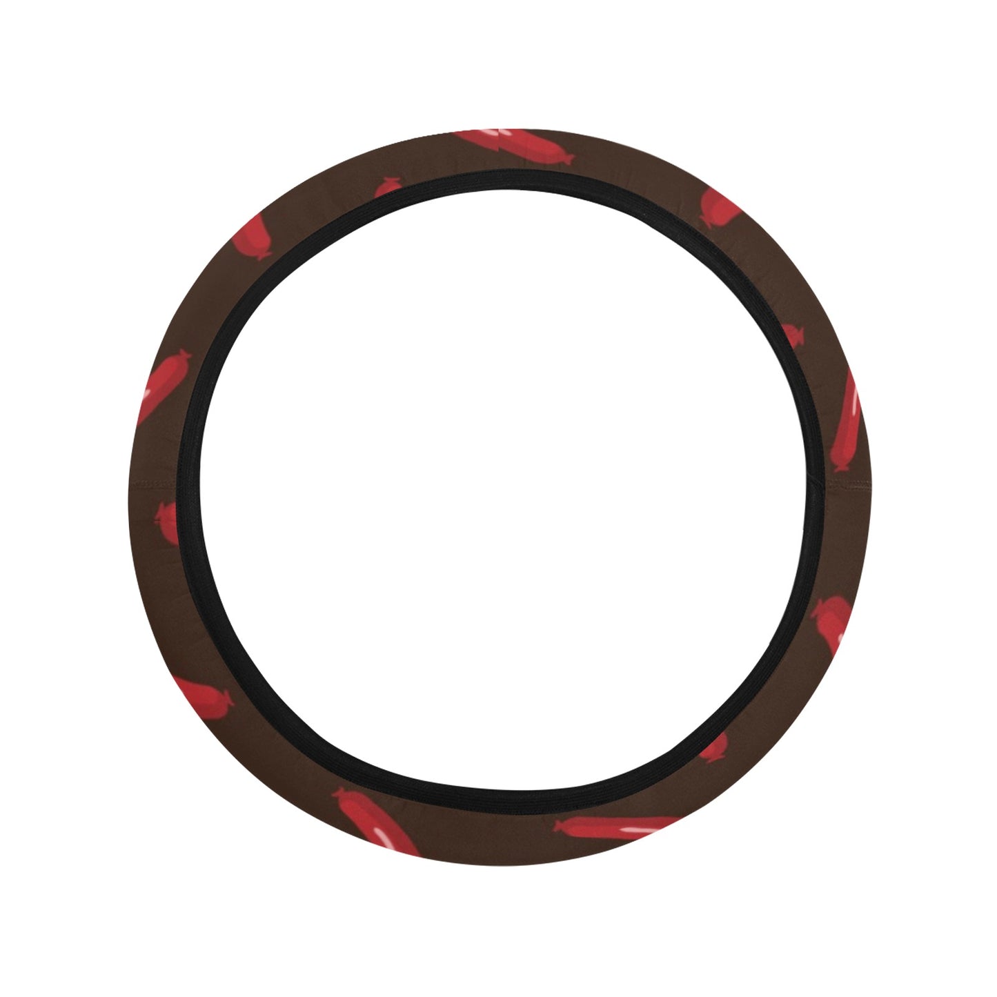 Sausage Print Design LKS302 Steering Wheel Cover with Elastic Edge
