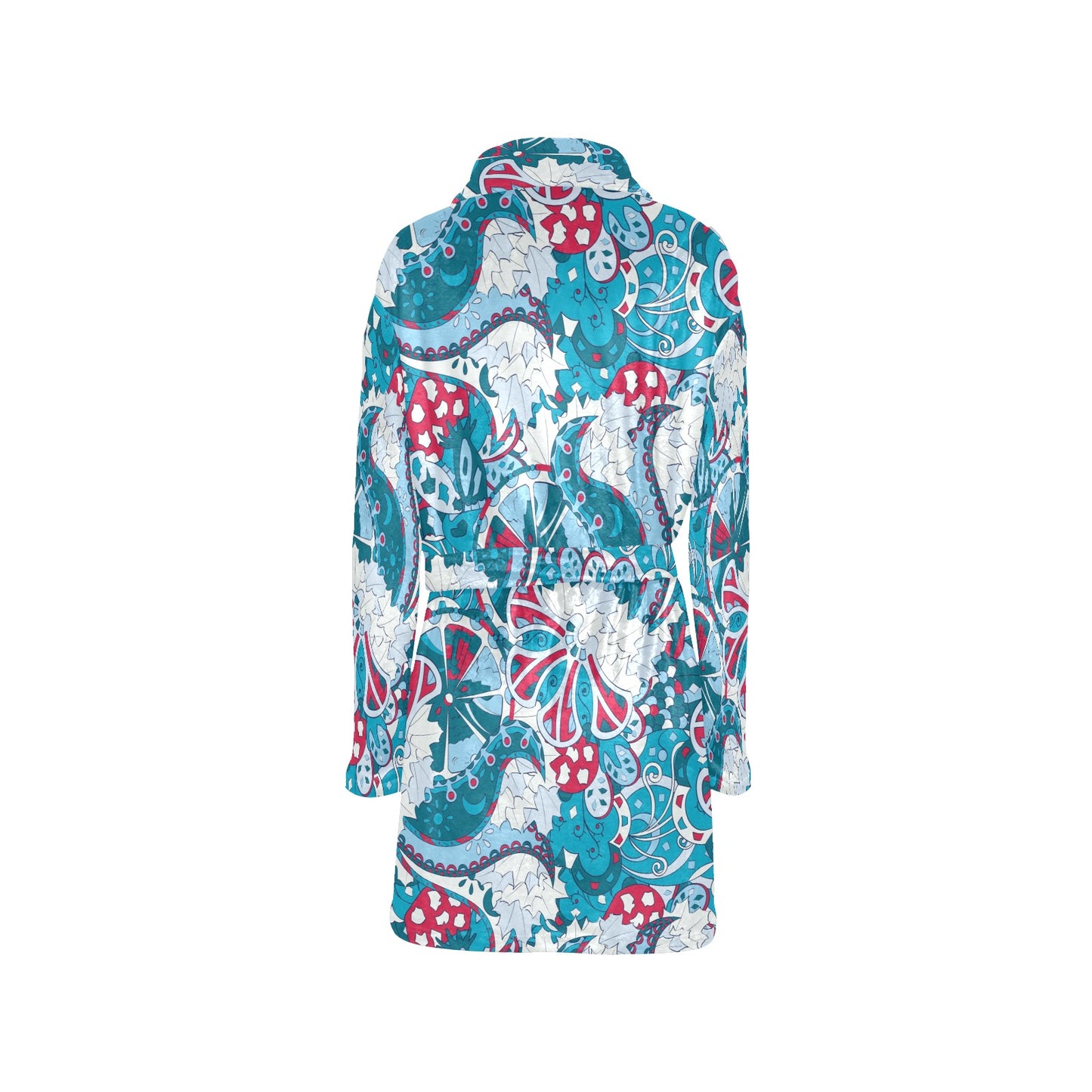 Funky Retro Pattern Print Design A05 Women's Fleece Robe