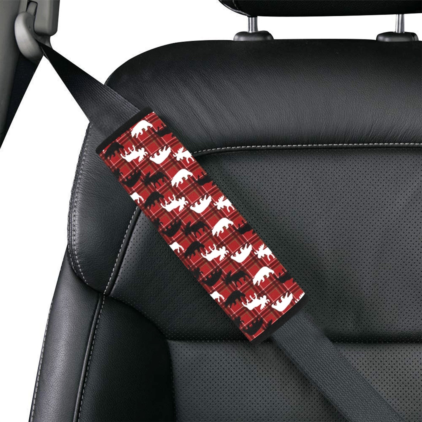 Moose Print Design LKS401 Car Seat Belt Cover