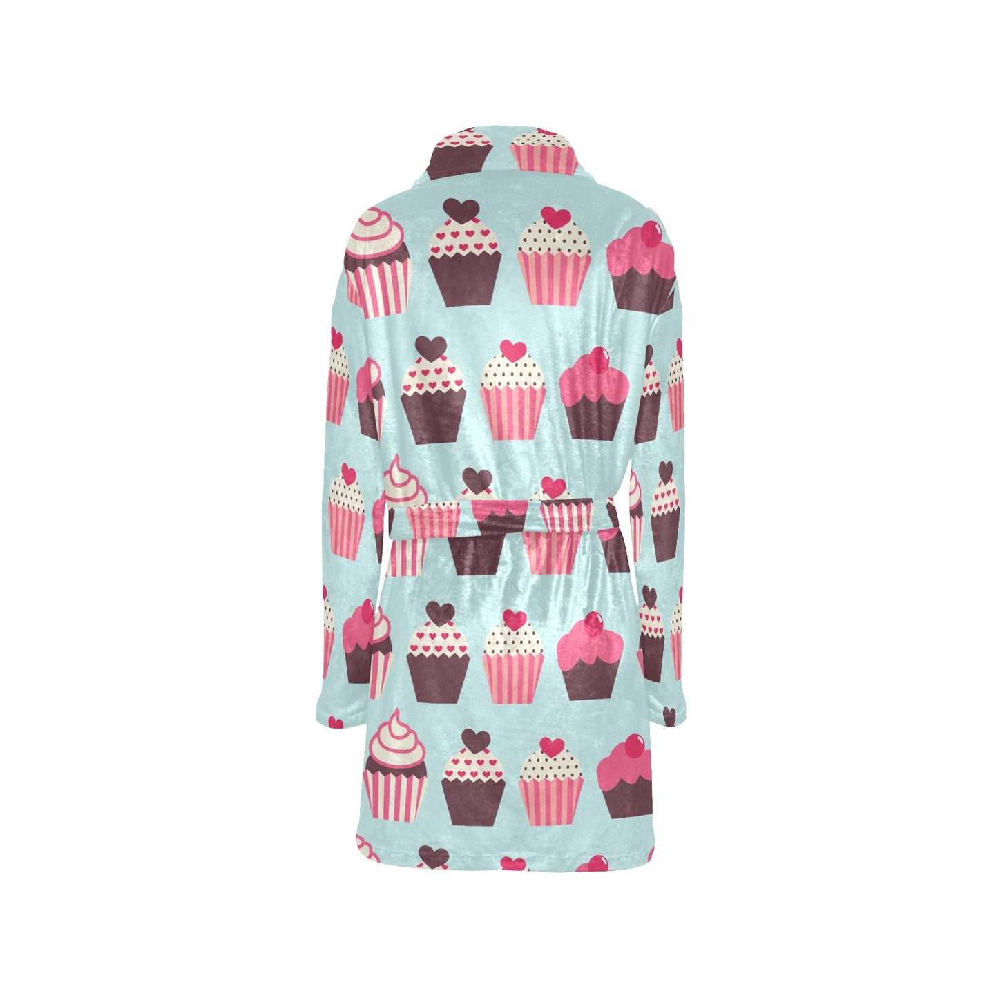 CupCake Print Pattern Women's Fleece Robe