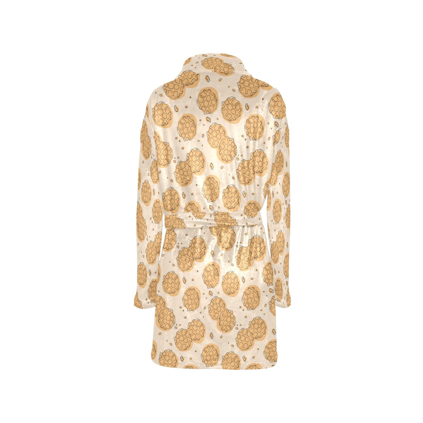 Waffle Print Design LKS303 Women's Fleece Robe
