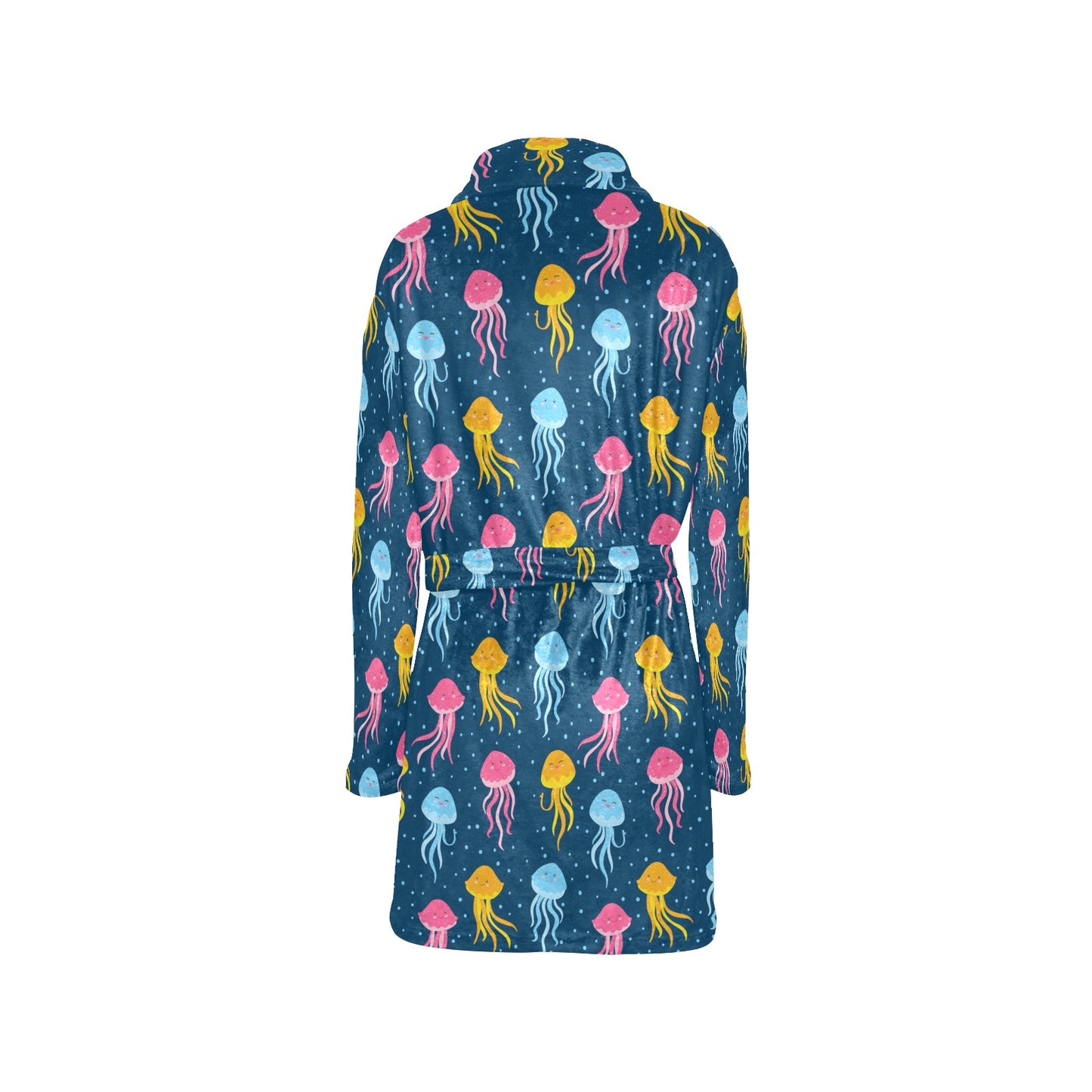 Jellyfish Pattern Print Design 04 Women's Fleece Robe