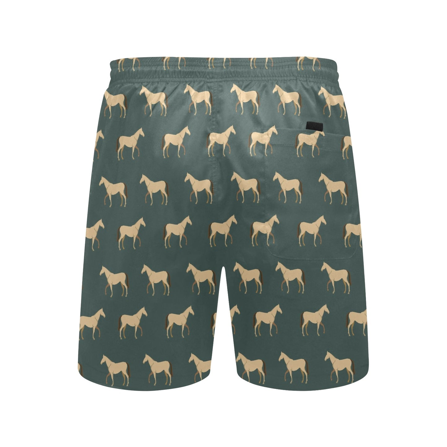 Horse Classic Themed Pattern Print Men's Swim Trunks Beach Shorts