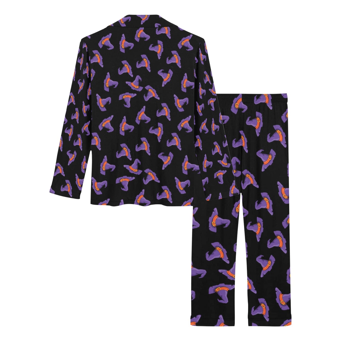 Witch Hat Print Design LKS304 Women's Long Pajama Set