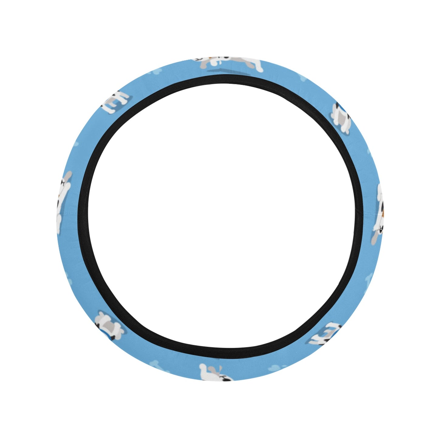 Russell Terriers Print Design LKS3010 Steering Wheel Cover with Elastic Edge