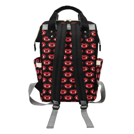 Vampire Lips Print Design LKS302 Diaper Bag Backpack