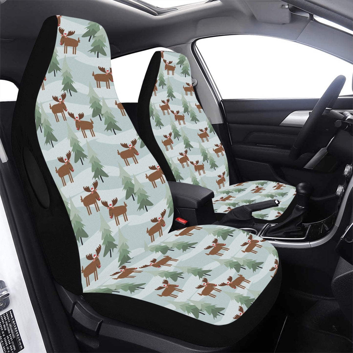 Moose Print Design LKS402 Car Seat Covers