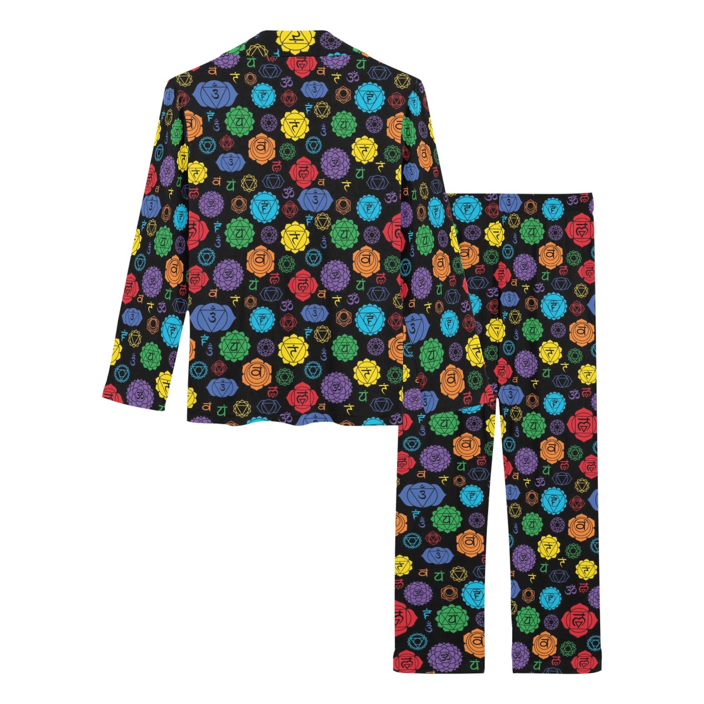 Chakra Pattern Print Design 01 Women's Long Pajama Set