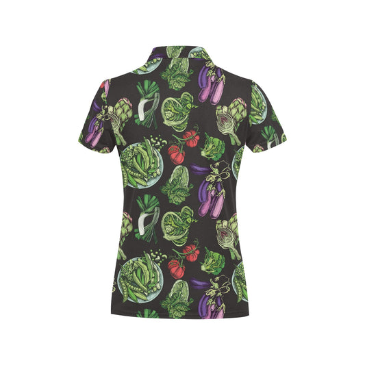 Lettuce Pattern Print Design 01 Women's Polo Shirt