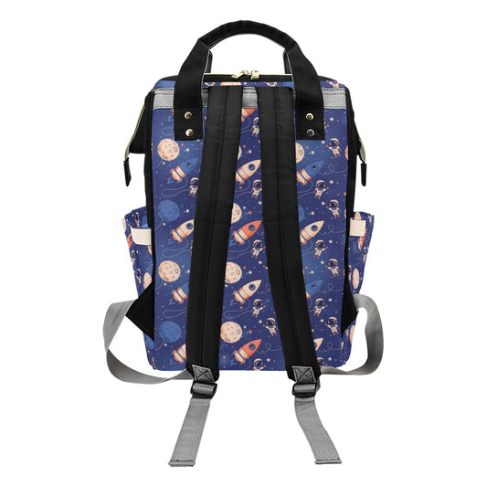 Space Astronaut Rocket Print Design LKS304 Diaper Bag Backpack