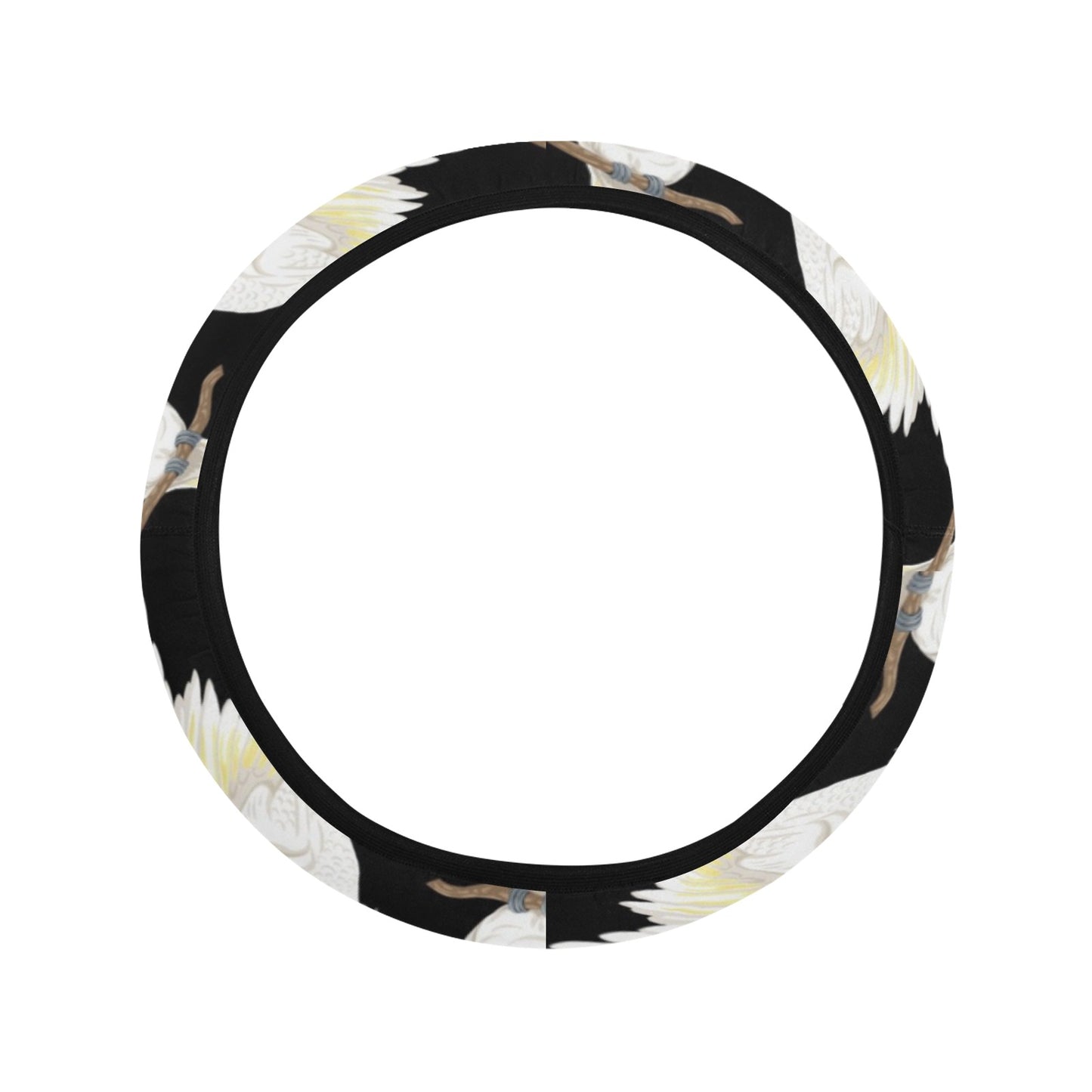 Cockatoo Print Design LKS402 Steering Wheel Cover with Elastic Edge
