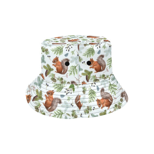 Squirrel Print Design LKS308 Unisex Bucket Hat