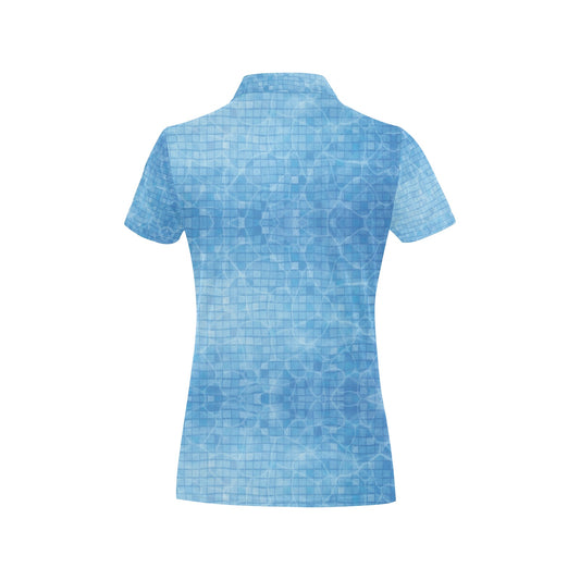 Swimming Pool Print Design LKS302 Women's Polo Shirt