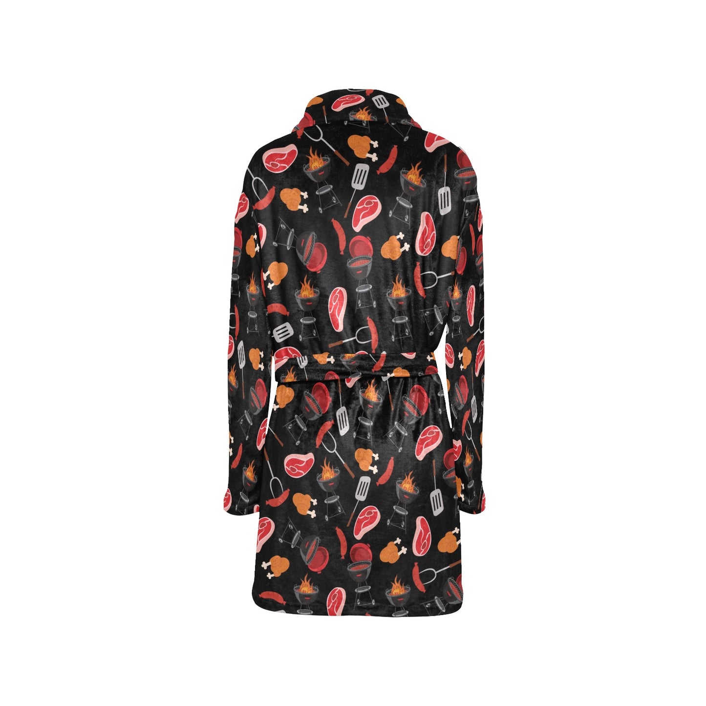 Barbecue Pattern Print Design 04 Women's Fleece Robe