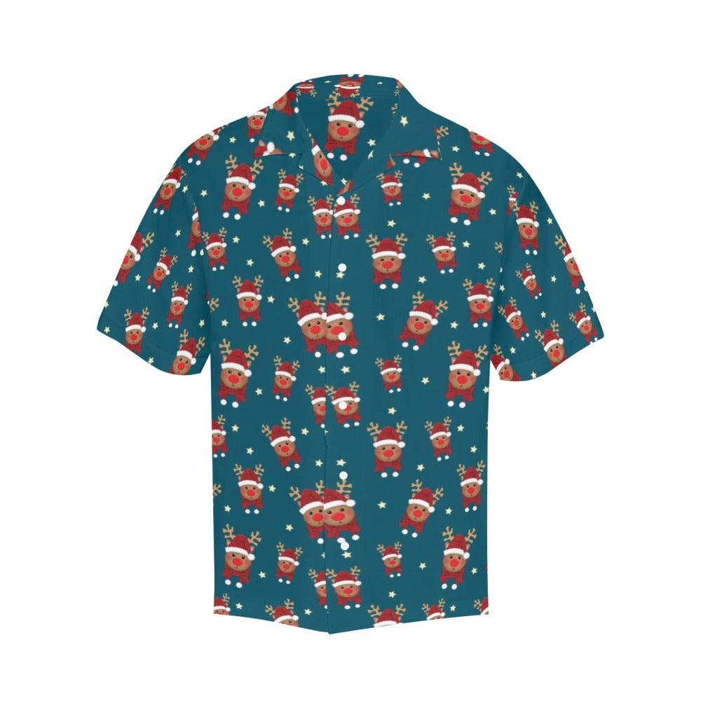 Reindeer Print Design LKS406 Men's Men's Hawaiian Shirt
